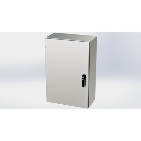 Saginaw Control & Engineering 3 Point Latch with Padlock/Keylock Handle Electrical Enclosures, 36 in H, 12 in D, 24 in W SCE-36EL2412SS6LPPL